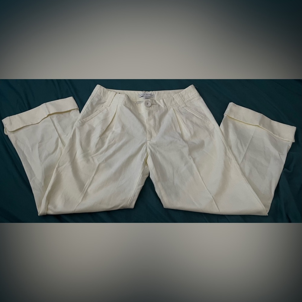 Banana Republic Women’s Trousers Light Yellow Cuffed Pants - Size 4